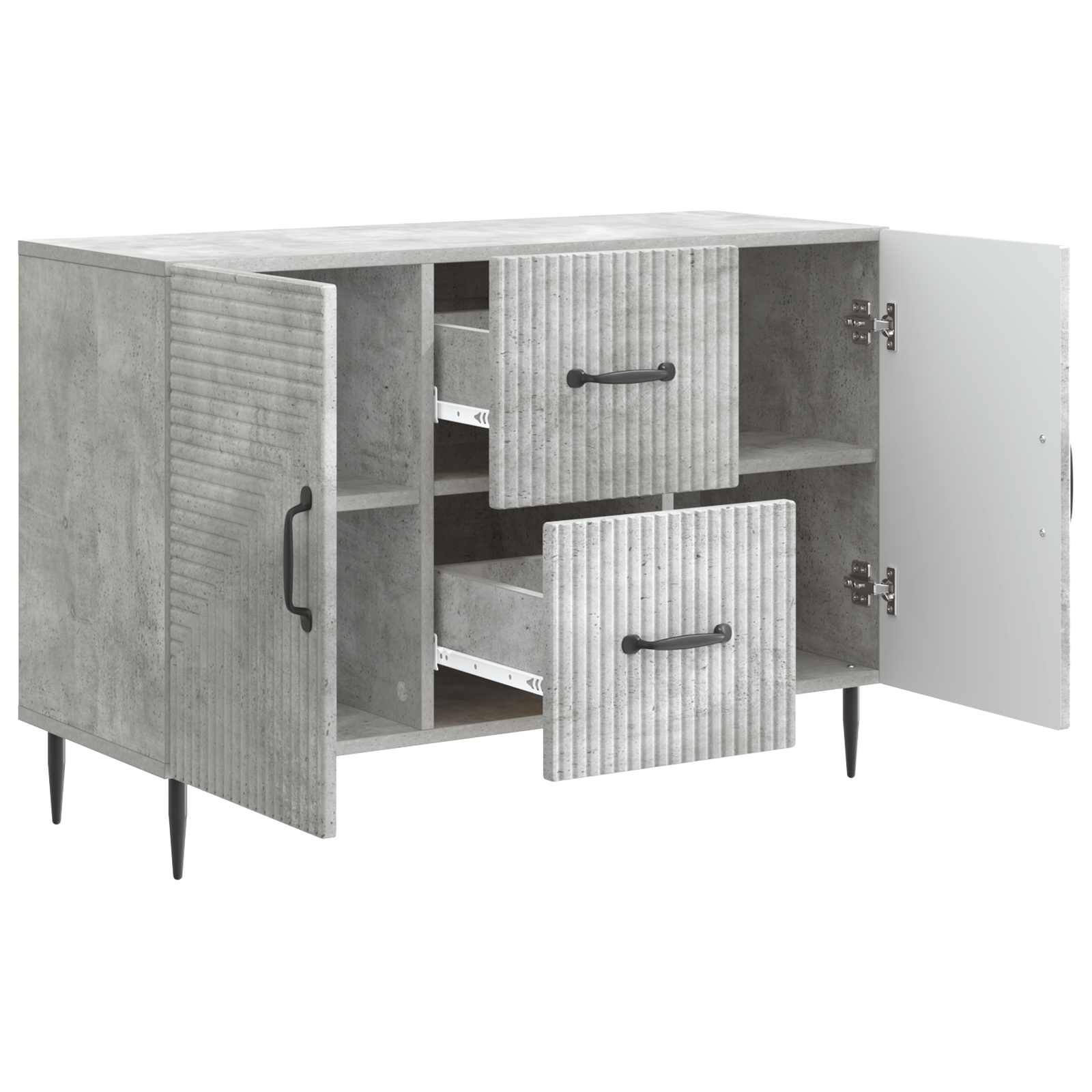 vidaXL Bufet Betonowy szary 89 x 34,5 x 60 cm Drewno inżynieryjne