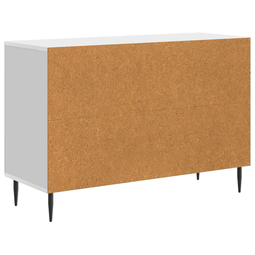vidaXL Bufet Biały wysoki połysk 89 x 34,5 x 60 cm Drewno inżynieryjne