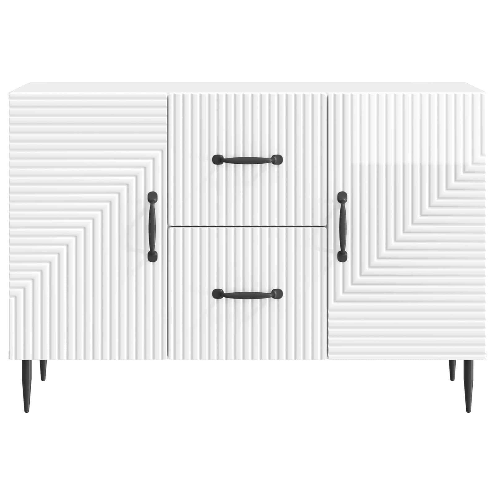 vidaXL Bufet Biały wysoki połysk 89 x 34,5 x 60 cm Drewno inżynieryjne