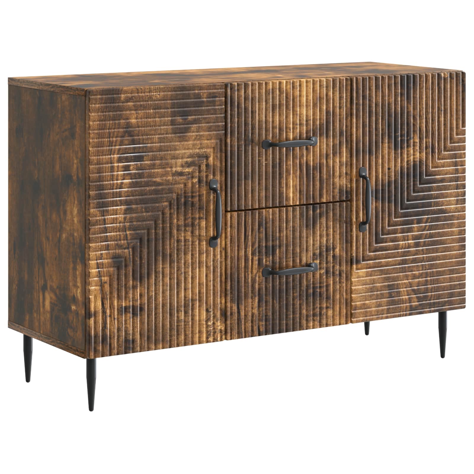 vidaXL Bufet Dąb wędzony 89 x 34,5 x 60 cm Drewno inżynieryjne