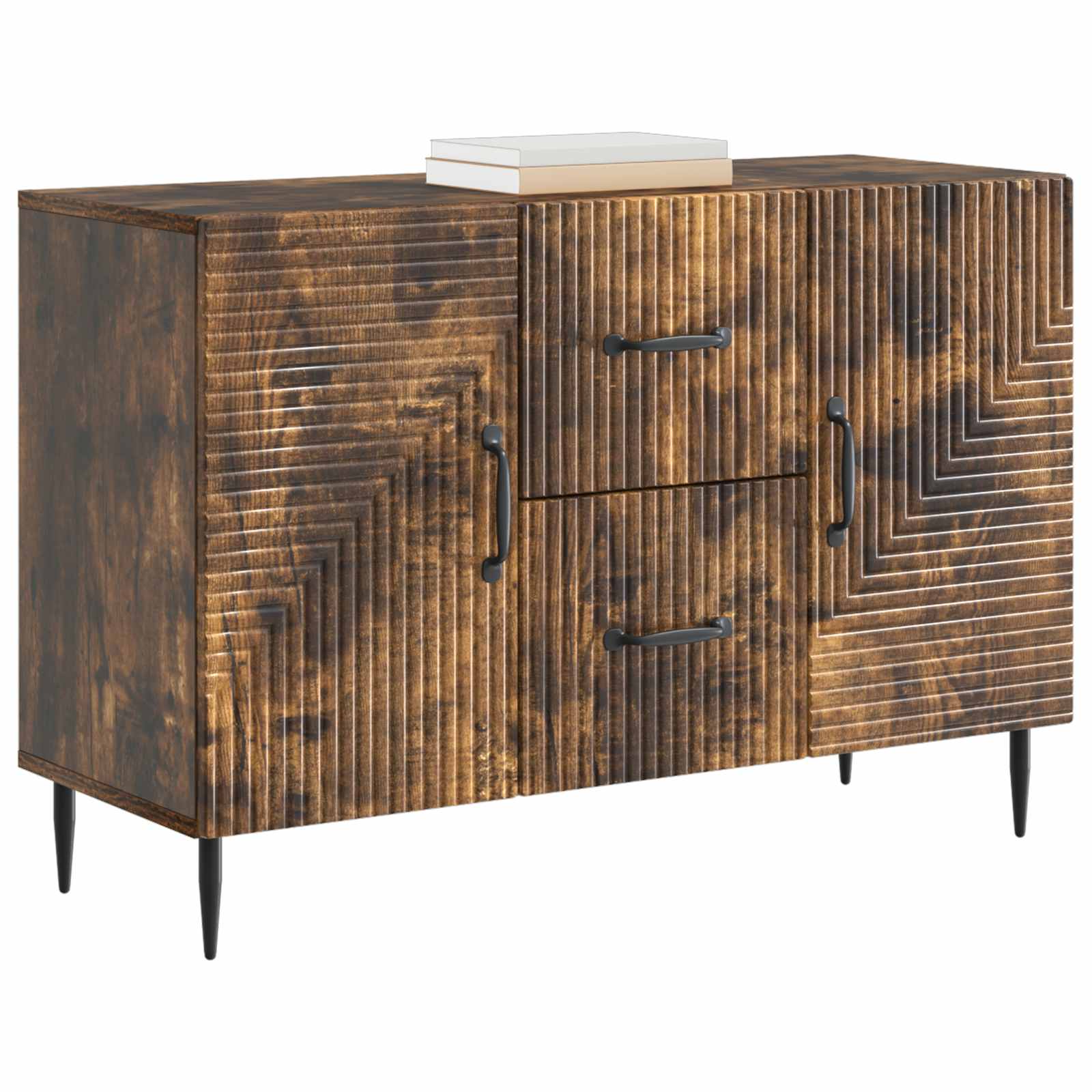 vidaXL Bufet Dąb wędzony 89 x 34,5 x 60 cm Drewno inżynieryjne