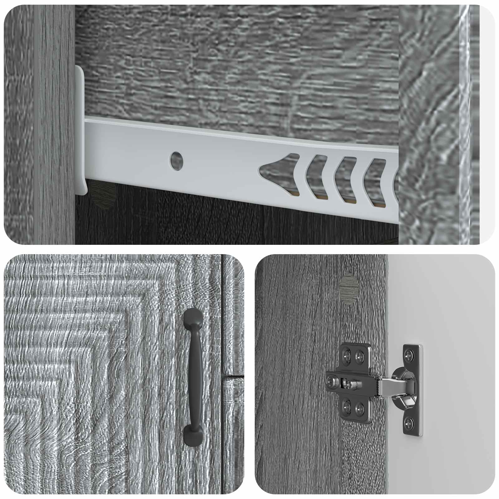 vidaXL Bufet Szary Sonoma 89 x 34,5 x 60 cm Drewno inżynieryjne