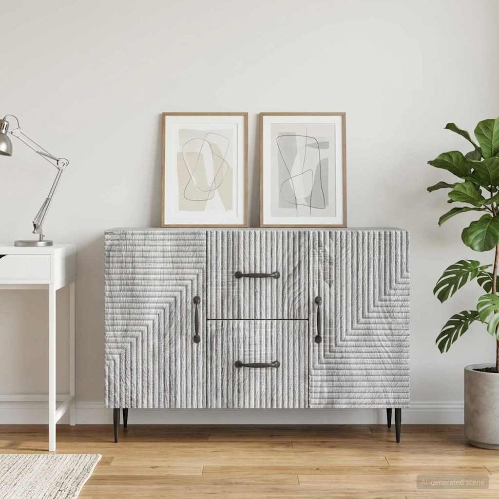 vidaXL Bufet Szary Sonoma 89 x 34,5 x 60 cm Drewno inżynieryjne