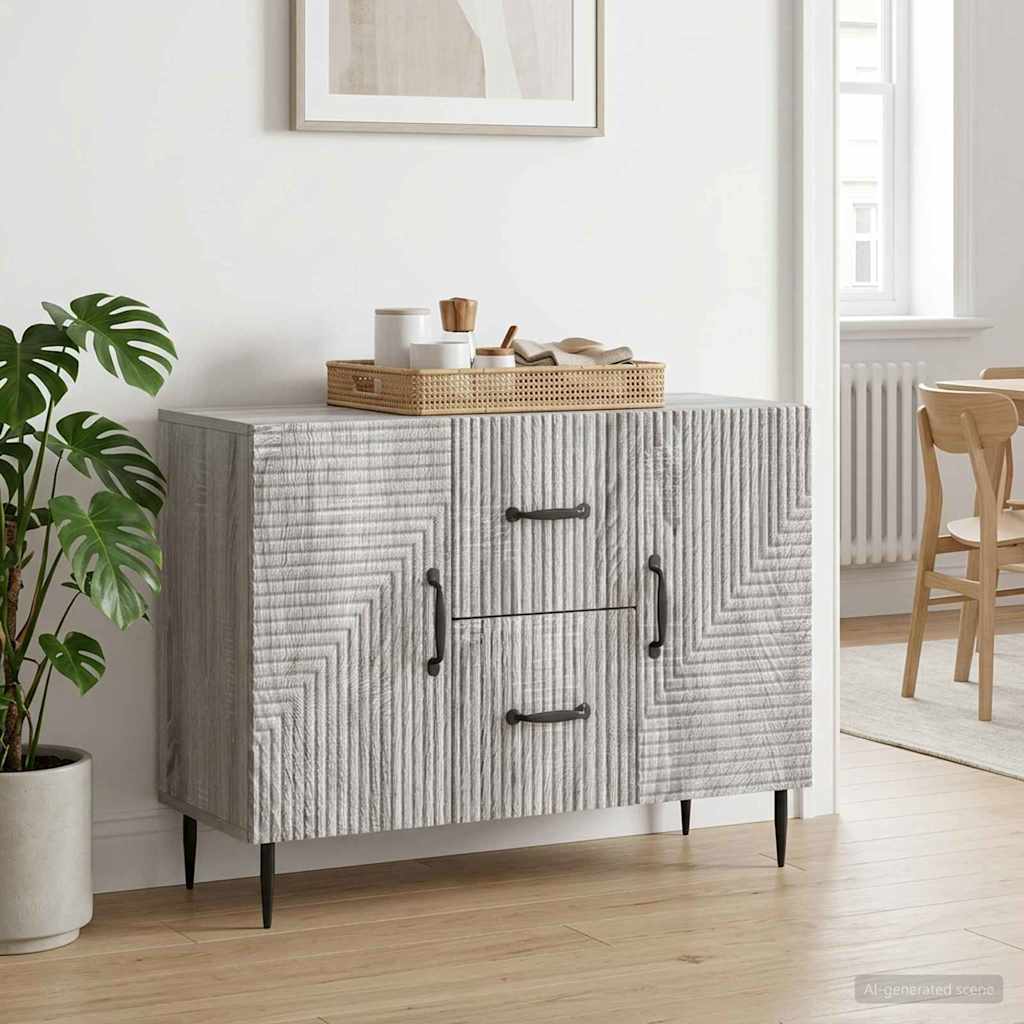 vidaXL Bufet Szary Sonoma 89 x 34,5 x 60 cm Drewno inżynieryjne