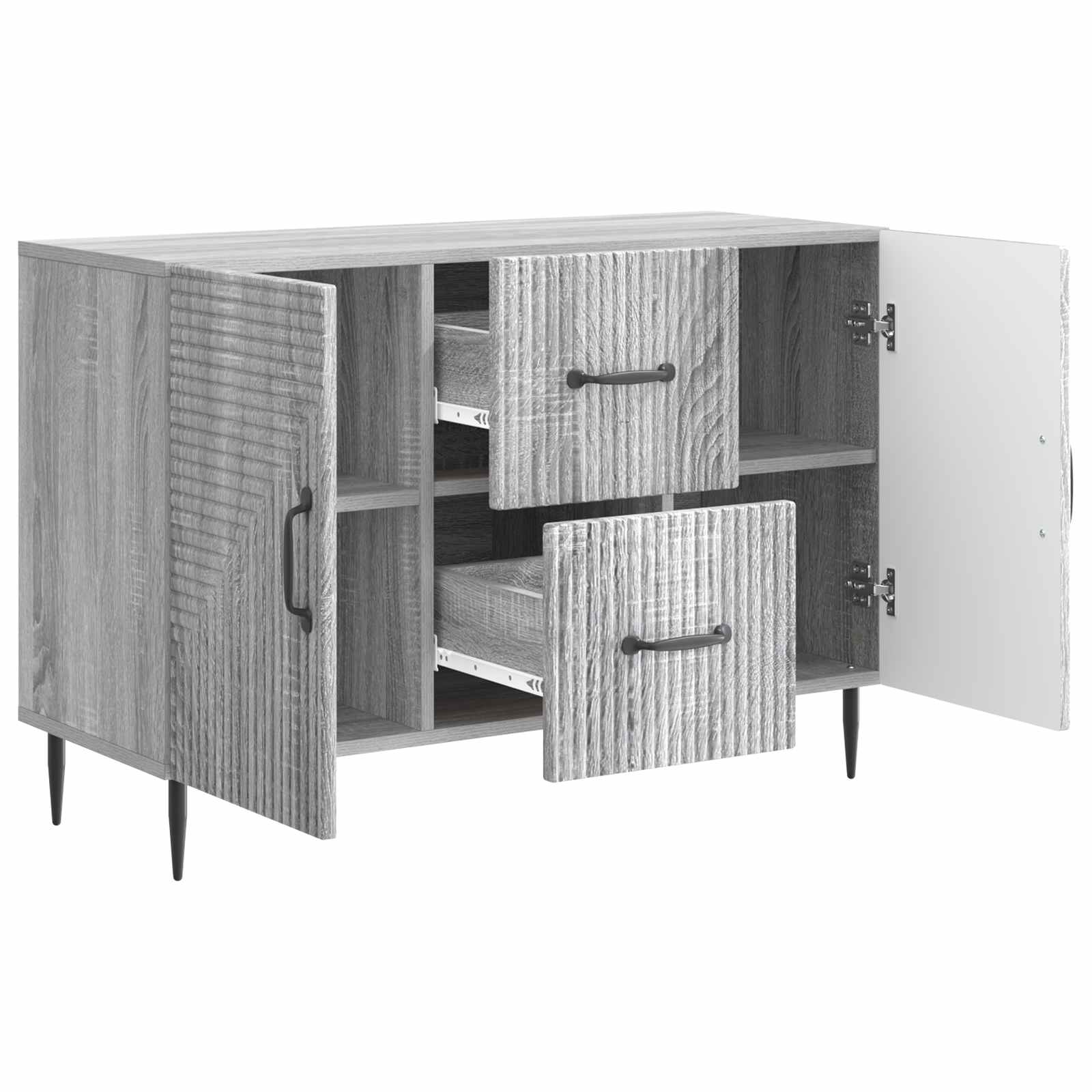 vidaXL Bufet Szary Sonoma 89 x 34,5 x 60 cm Drewno inżynieryjne