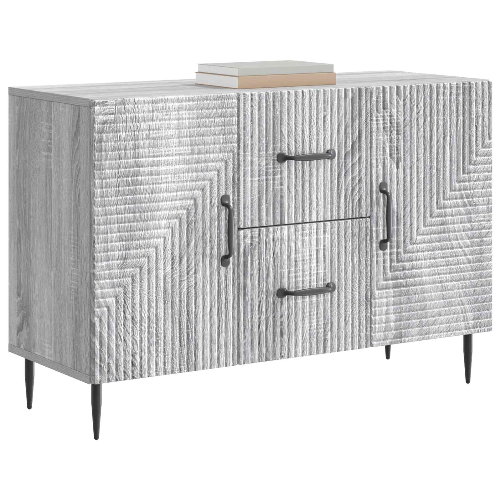 vidaXL Bufet Szary Sonoma 89 x 34,5 x 60 cm Drewno inżynieryjne