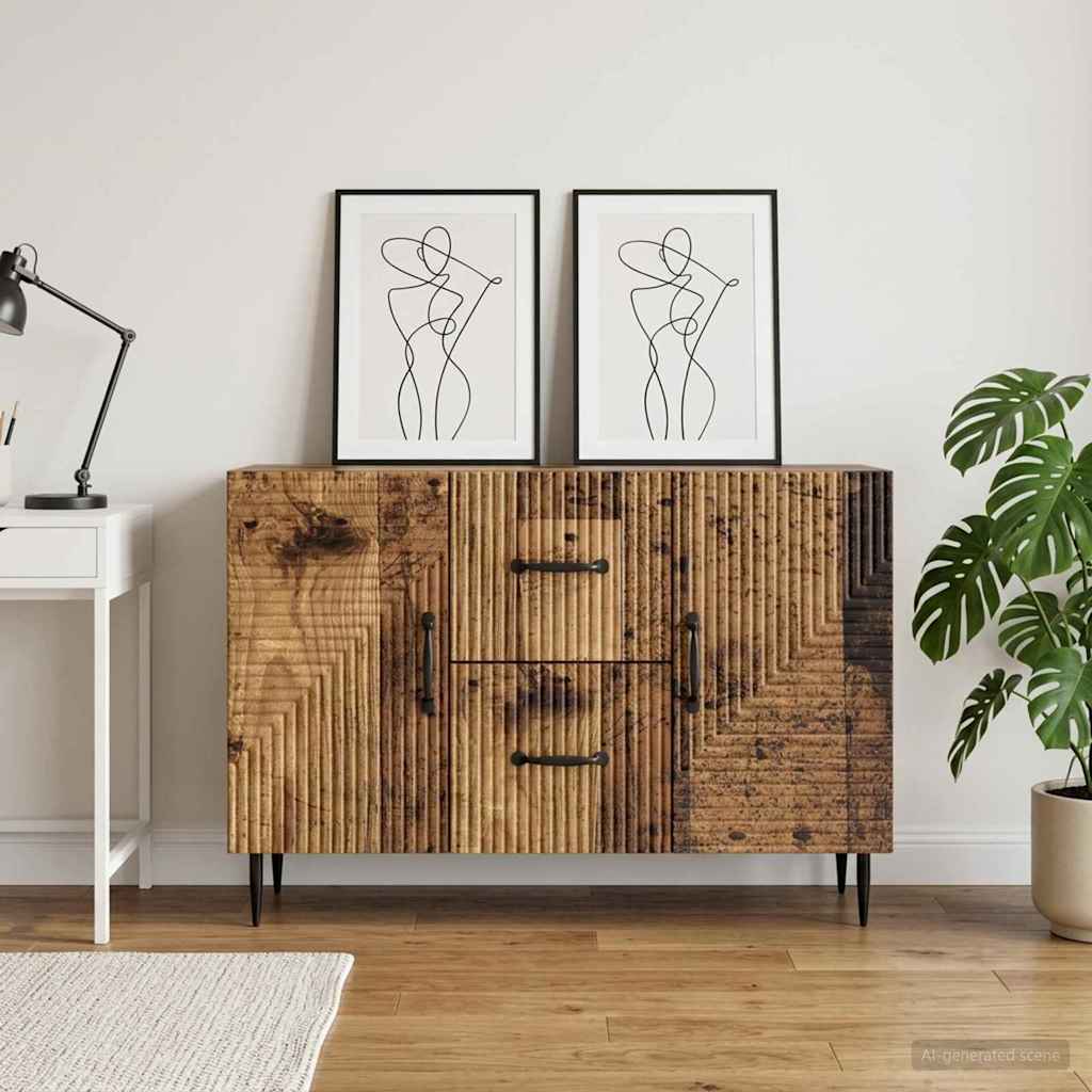 vidaXL Bufet Stare drewno 89 x 34,5 x 60 cm Drewno inżynieryjne