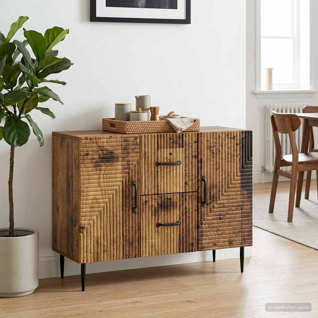 vidaXL Bufet Stare drewno 89 x 34,5 x 60 cm Drewno inżynieryjne
