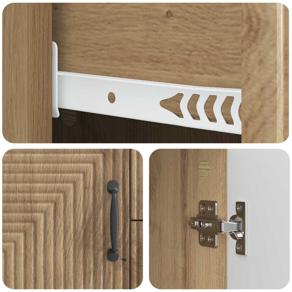 vidaXL Bufet Dąb artisan 89 x 34,5 x 60 cm Drewno inżynieryjne