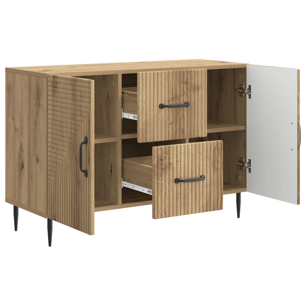 vidaXL Bufet Dąb artisan 89 x 34,5 x 60 cm Drewno inżynieryjne