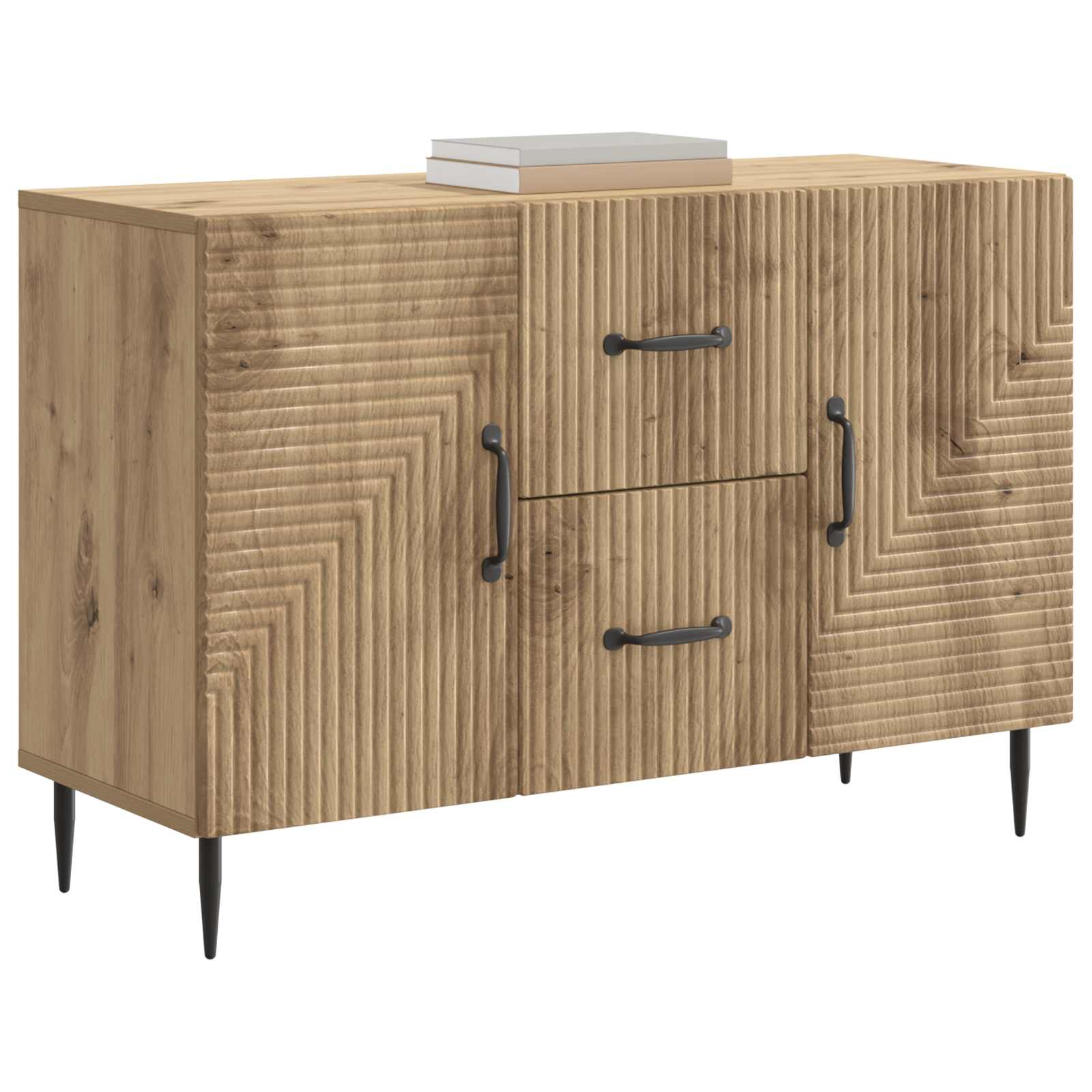 vidaXL Bufet Dąb artisan 89 x 34,5 x 60 cm Drewno inżynieryjne