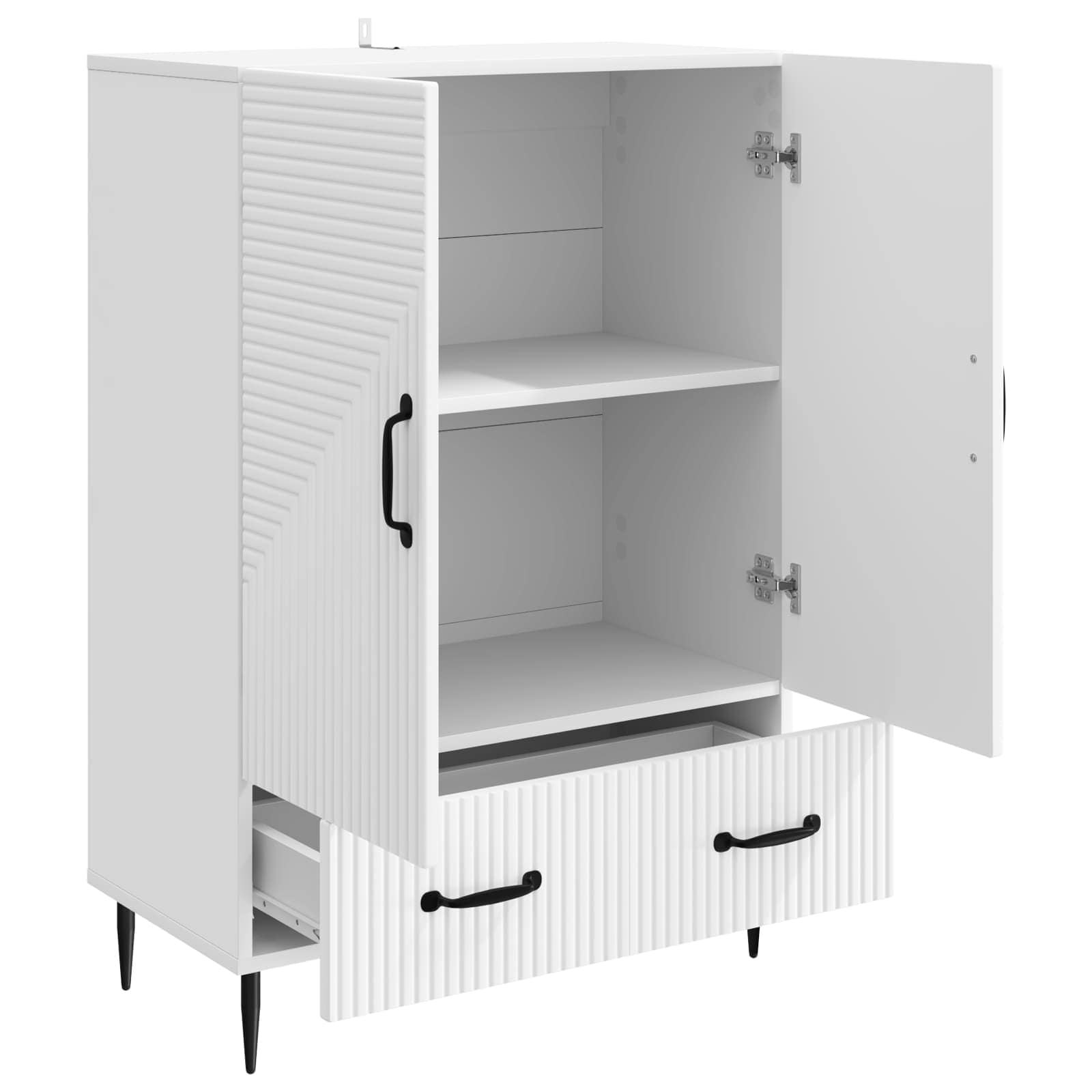 vidaXL Bufet Biały 66 x 34,5 x 95 cm Drewno inżynieryjne