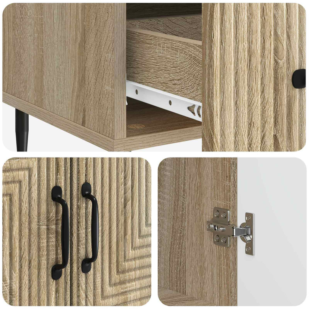 vidaXL Bufet dąb Sonoma 66 x 34,5 x 95 cm Drewno inżynieryjne