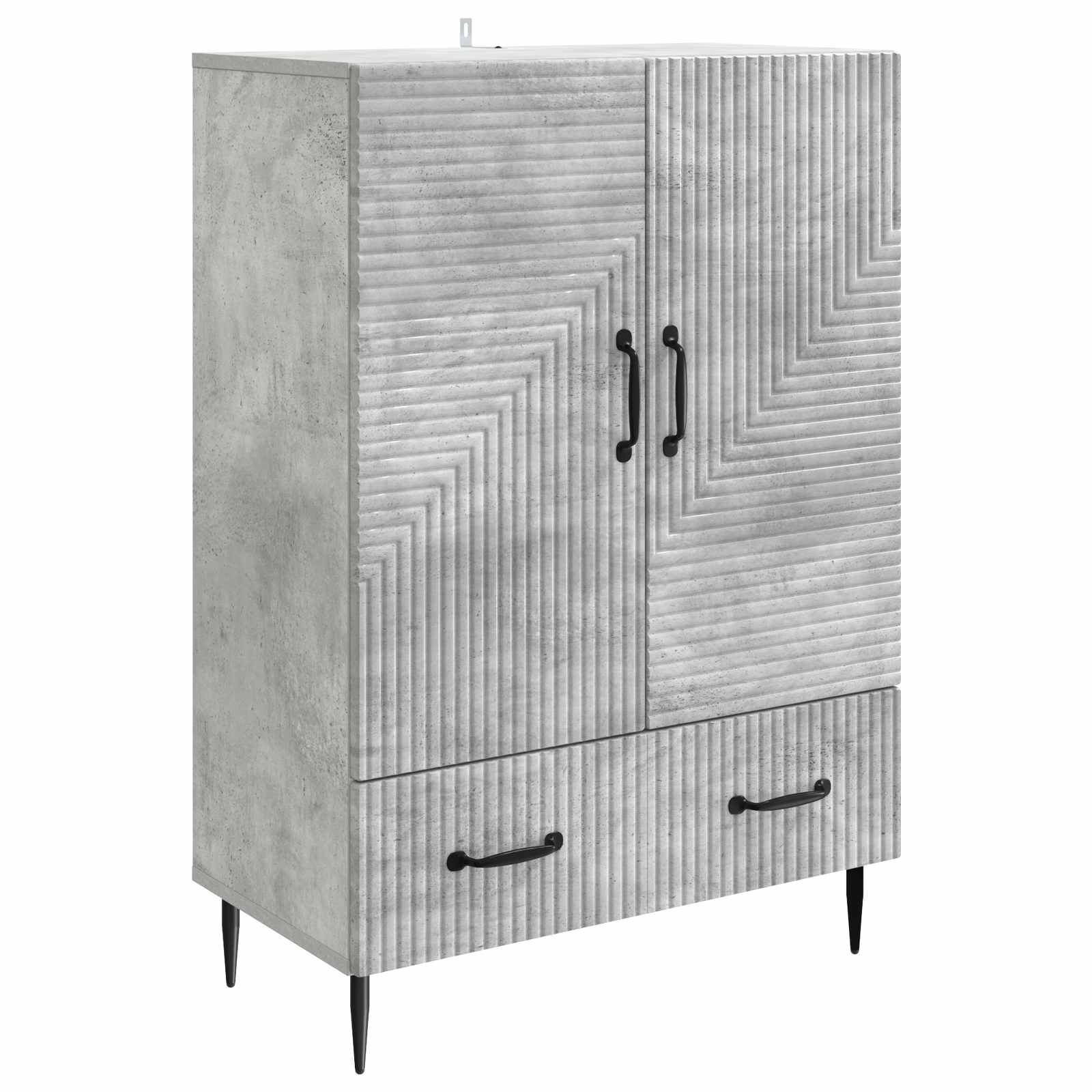 vidaXL Bufet Betonowy szary 66 x 34,5 x 95 cm Drewno inżynieryjne
