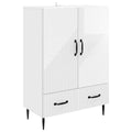 vidaXL Bufet Biały wysoki połysk 66 x 34,5 x 95 cm Drewno inżynieryjne
