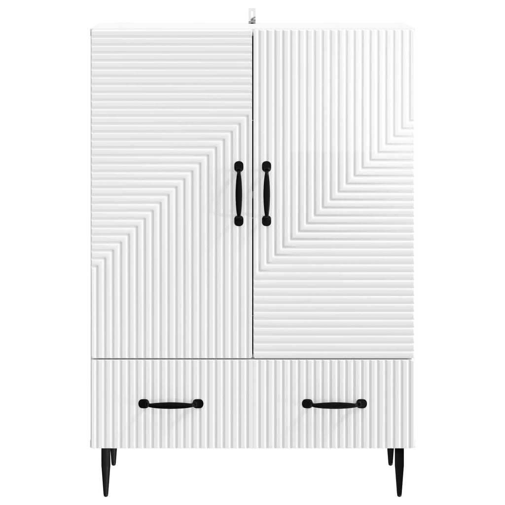 vidaXL Bufet Biały wysoki połysk 66 x 34,5 x 95 cm Drewno inżynieryjne