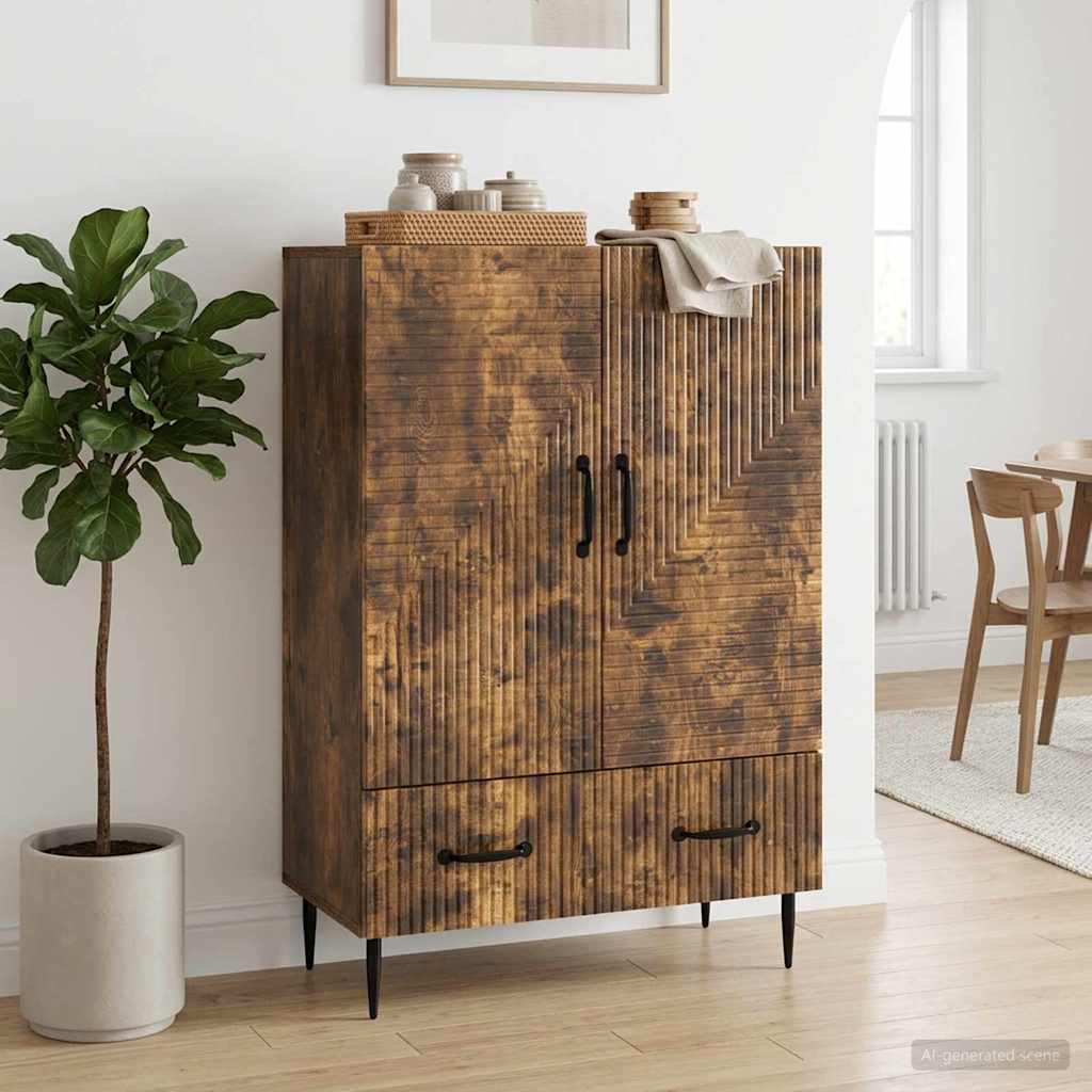 vidaXL Bufet Dąb wędzony 66 x 34,5 x 95 cm Drewno inżynieryjne