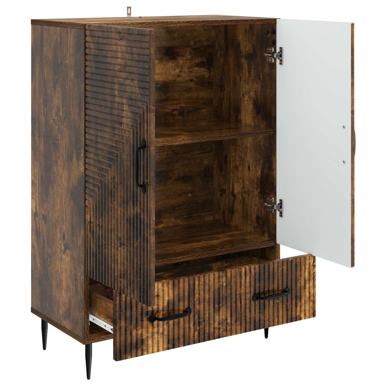 vidaXL Bufet Dąb wędzony 66 x 34,5 x 95 cm Drewno inżynieryjne
