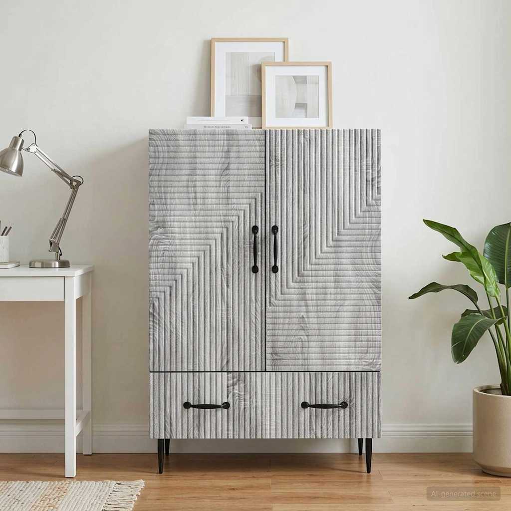 vidaXL Bufet Szary Sonoma 66 x 34,5 x 95 cm Drewno inżynieryjne
