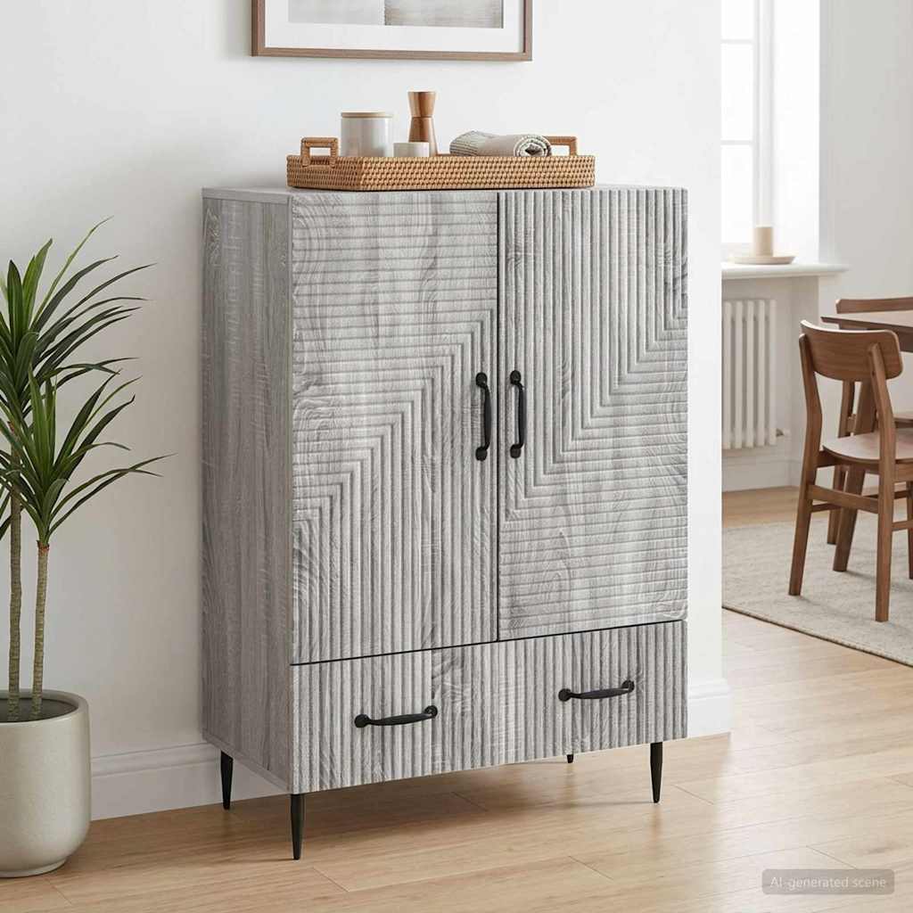 vidaXL Bufet Szary Sonoma 66 x 34,5 x 95 cm Drewno inżynieryjne