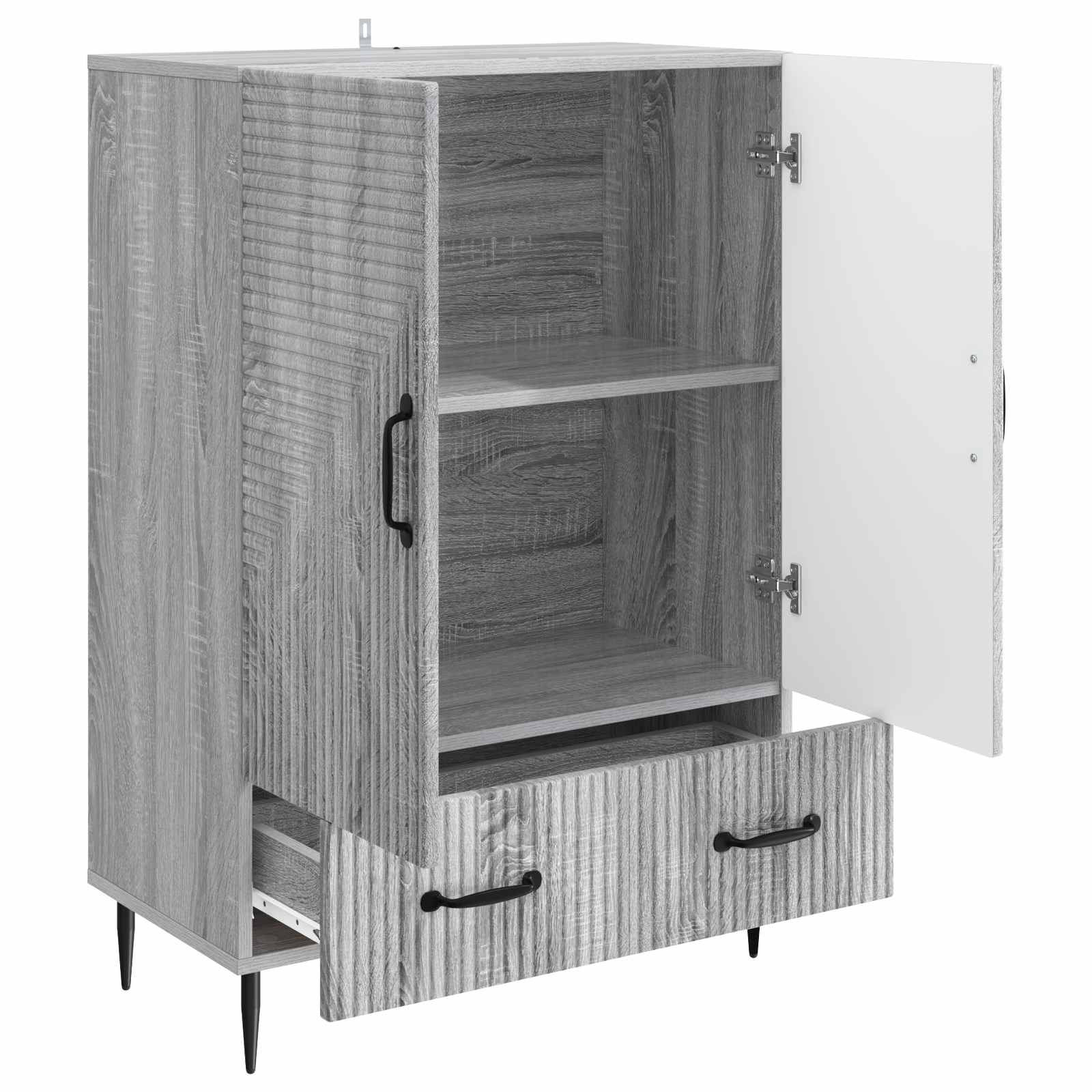 vidaXL Bufet Szary Sonoma 66 x 34,5 x 95 cm Drewno inżynieryjne