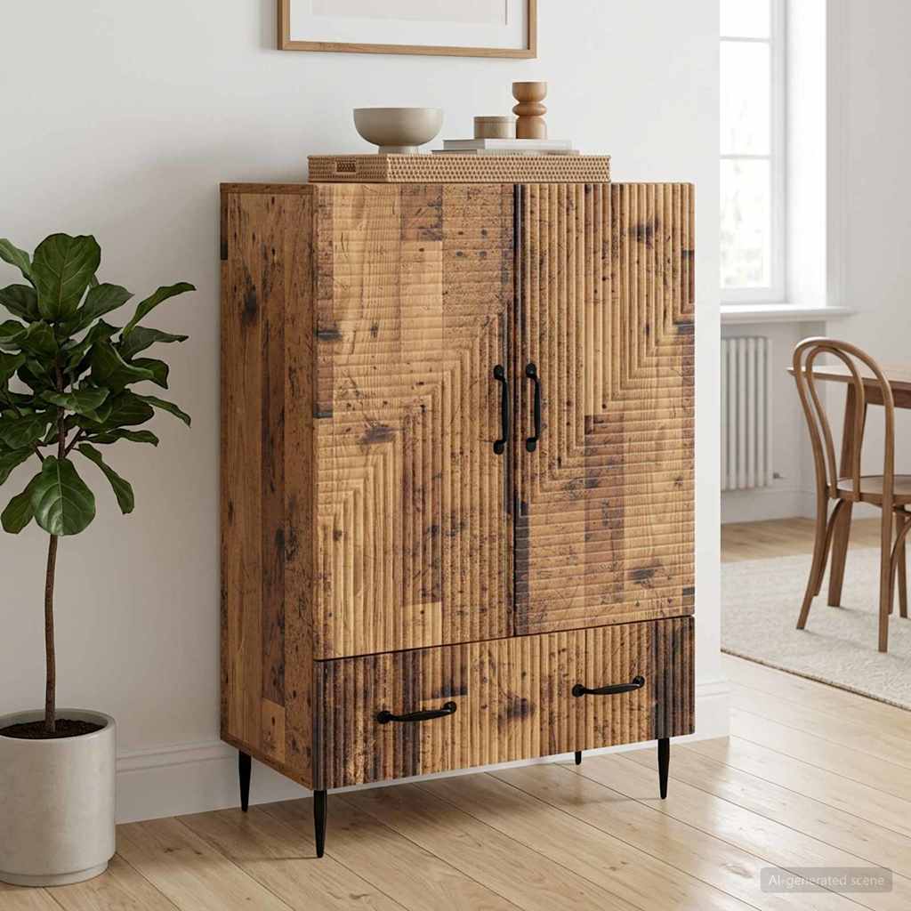 vidaXL Bufet Stare drewno 66 x 34,5 x 95 cm Drewno inżynieryjne