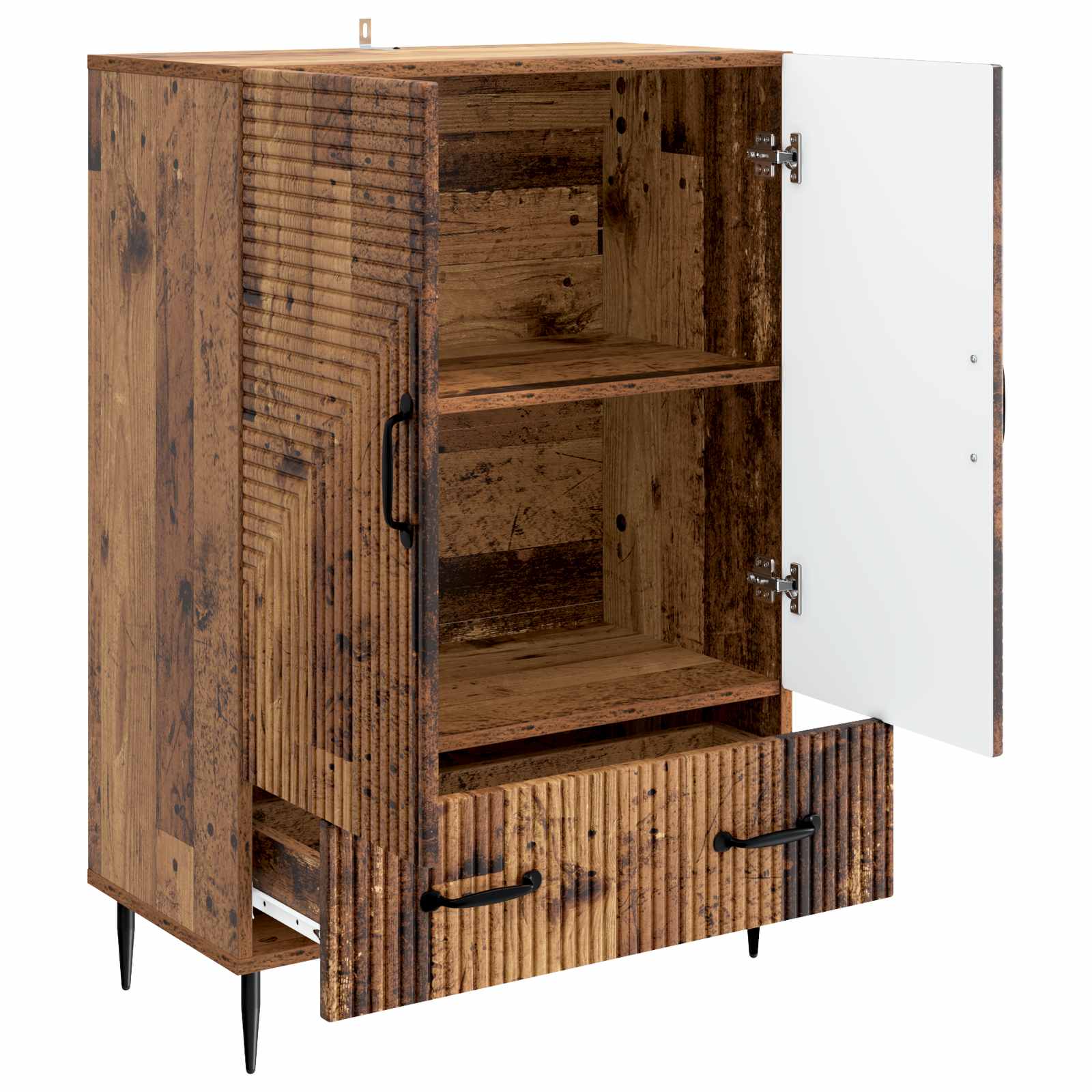 vidaXL Bufet Stare drewno 66 x 34,5 x 95 cm Drewno inżynieryjne