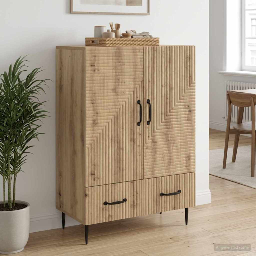 vidaXL Bufet Dąb artisan 66 x 34,5 x 95 cm Drewno inżynieryjne