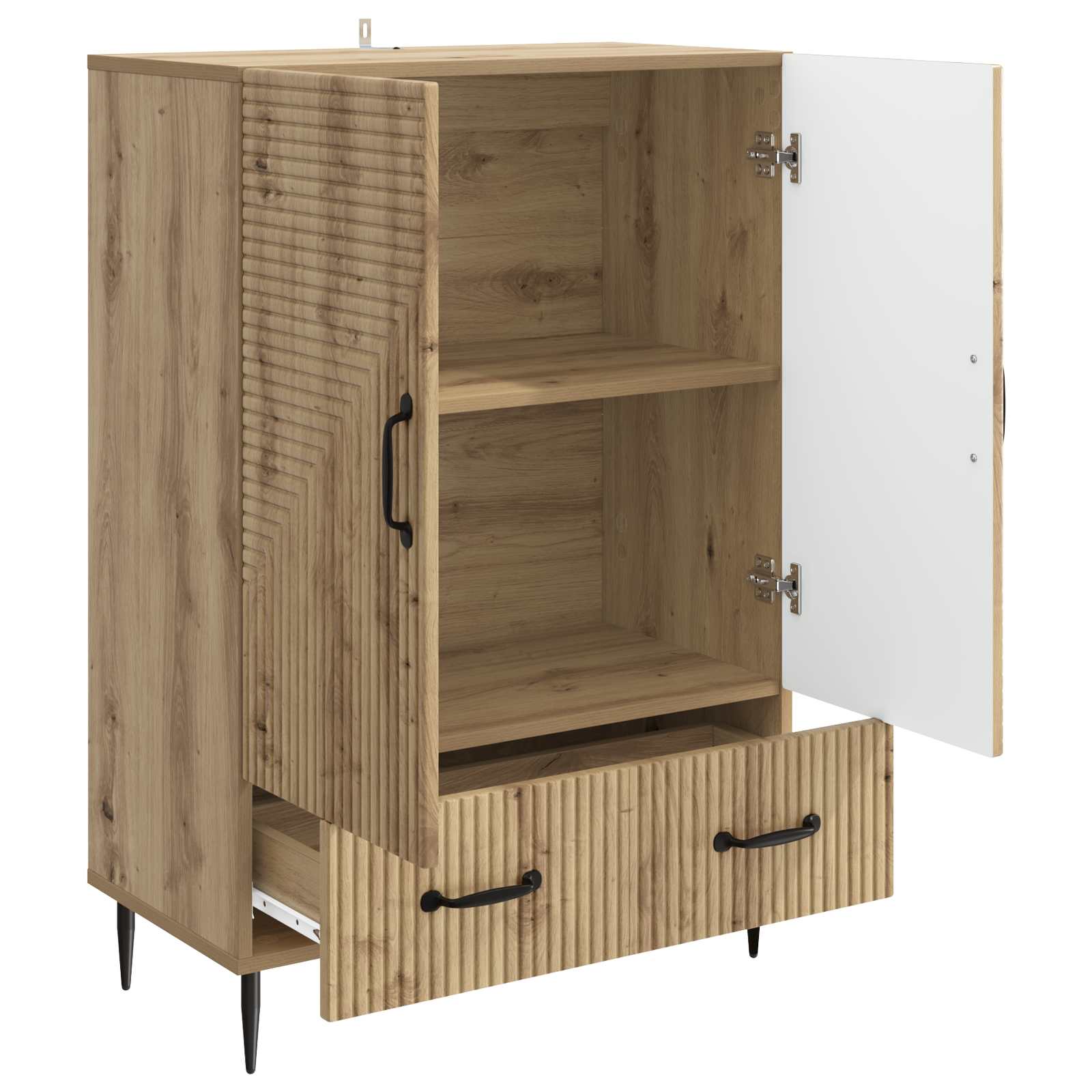 vidaXL Bufet Dąb artisan 66 x 34,5 x 95 cm Drewno inżynieryjne