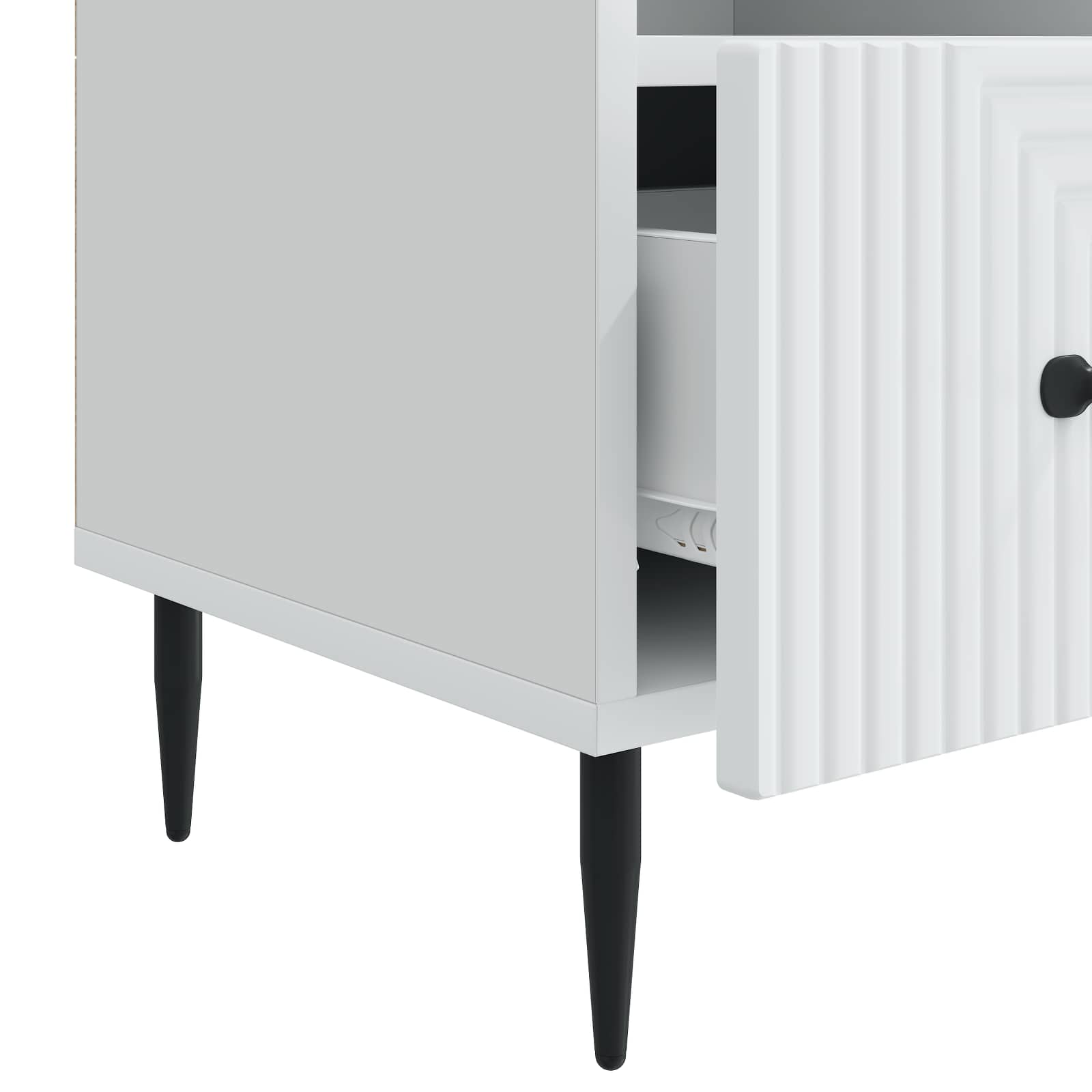 vidaXL Szafka pod telewizor z szufladą Biały 102 x 34,5 x 50 cm