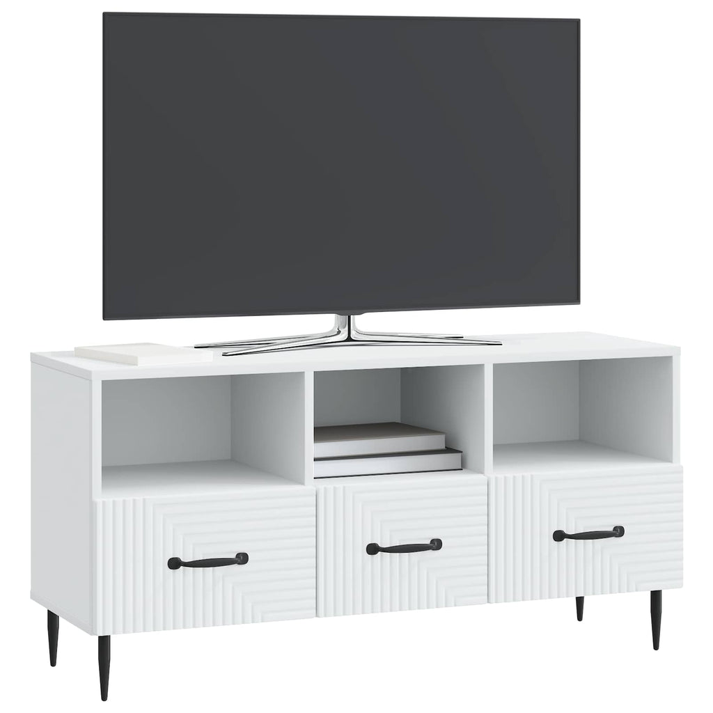 vidaXL Szafka pod telewizor z szufladą Biały 102 x 34,5 x 50 cm