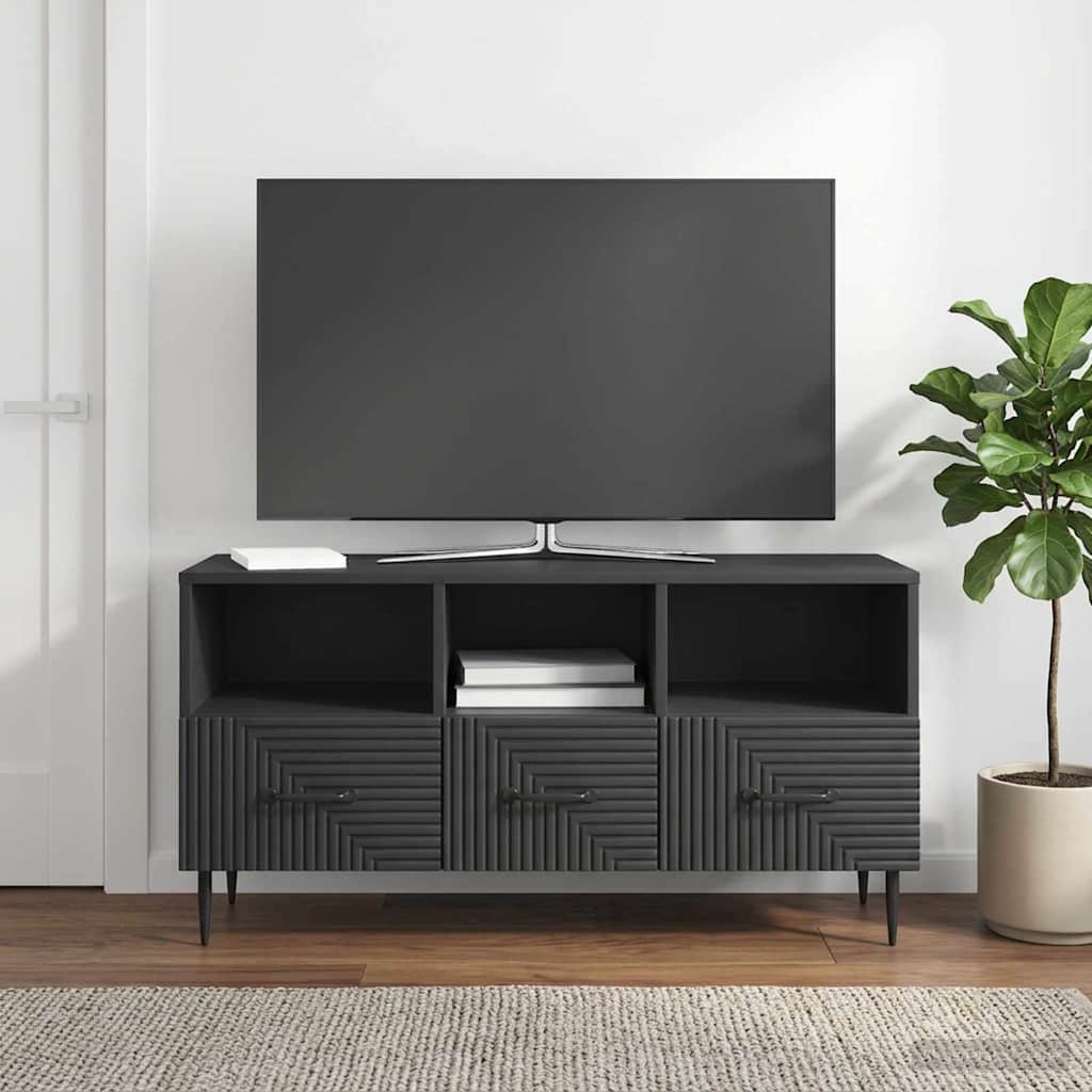 vidaXL Szafka pod telewizor z szufladą Czarny 102 x 34,5 x 50 cm