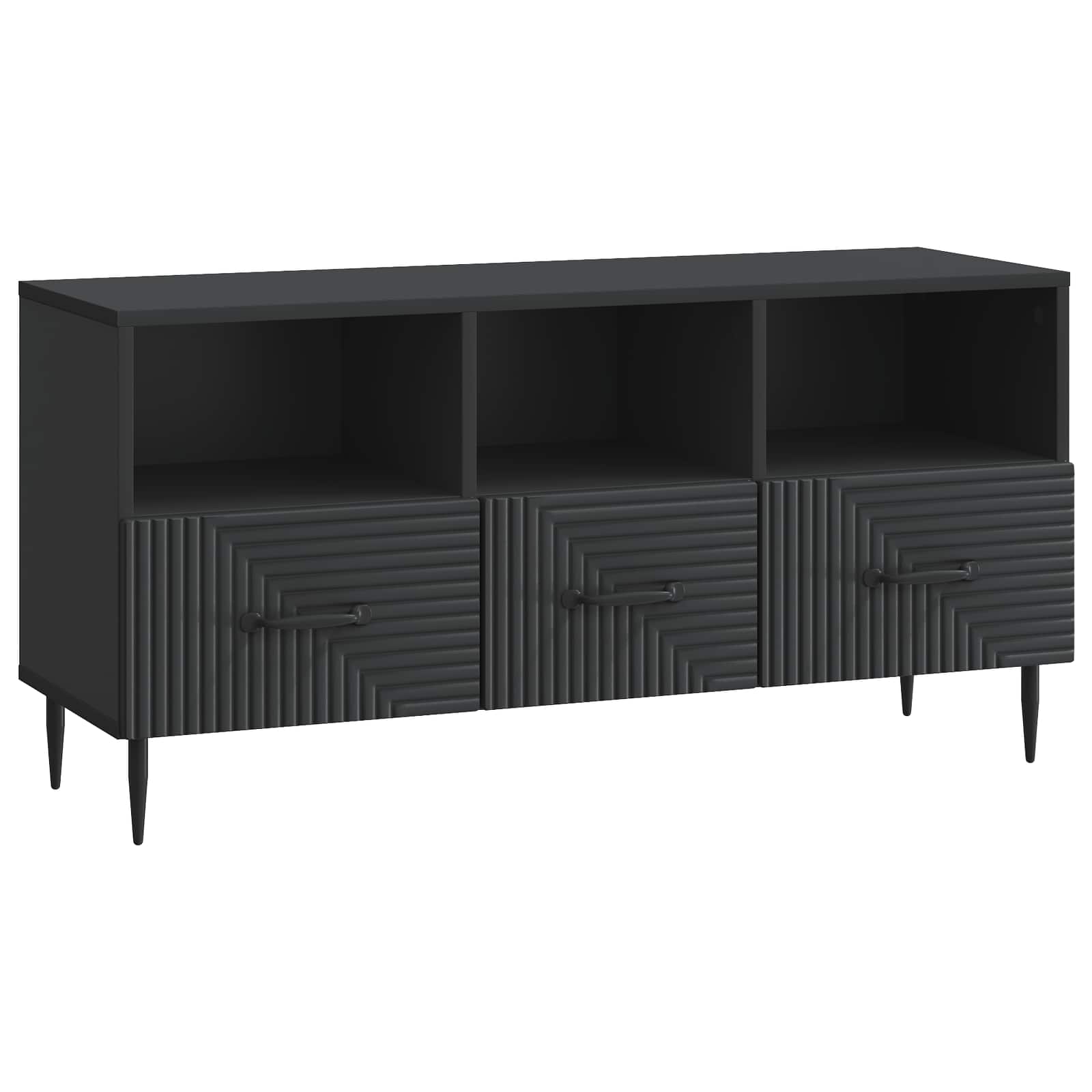 vidaXL Szafka pod telewizor z szufladą Czarny 102 x 34,5 x 50 cm