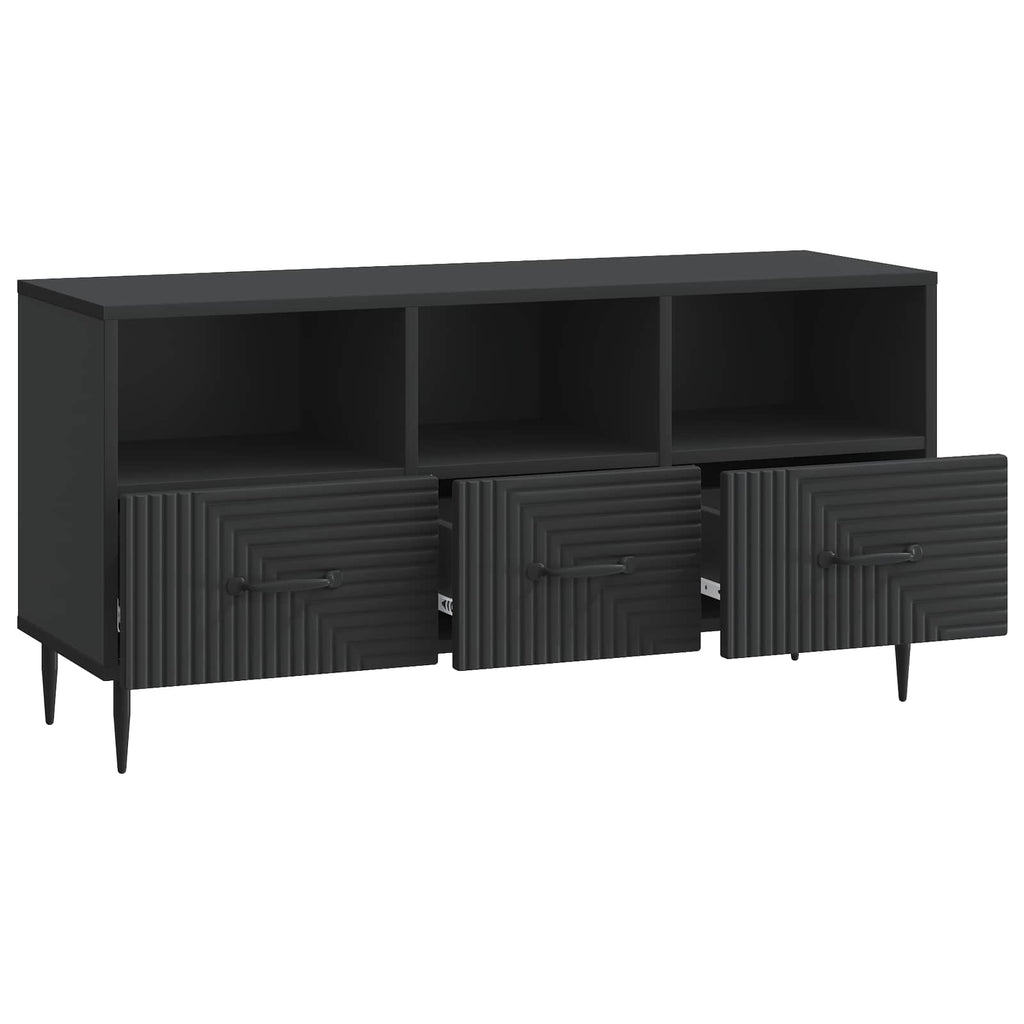 vidaXL Szafka pod telewizor z szufladą Czarny 102 x 34,5 x 50 cm
