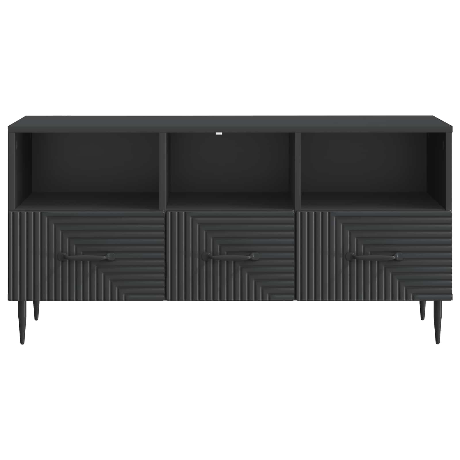 vidaXL Szafka pod telewizor z szufladą Czarny 102 x 34,5 x 50 cm