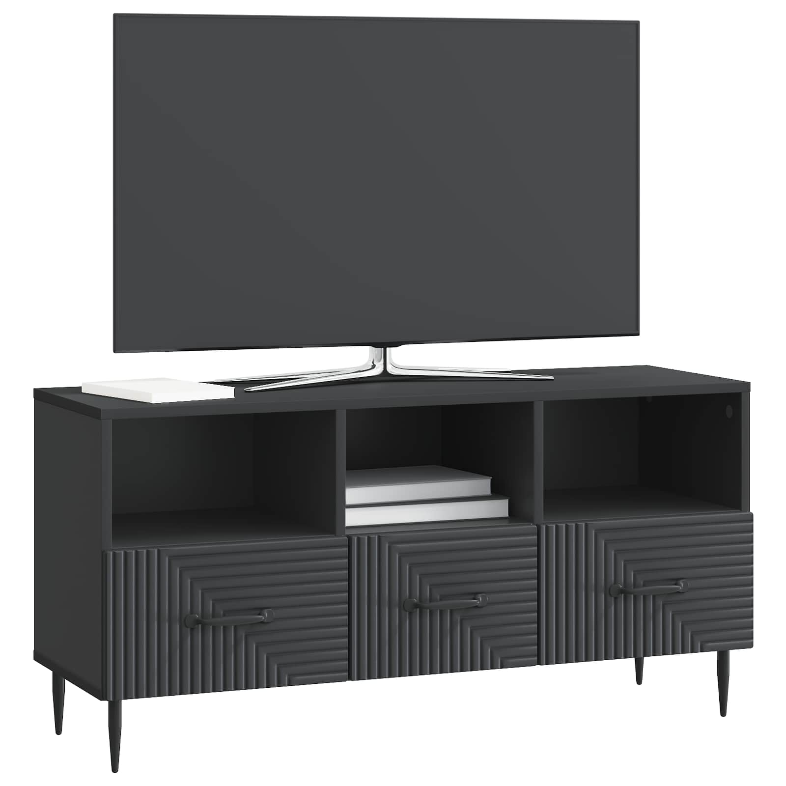 vidaXL Szafka pod telewizor z szufladą Czarny 102 x 34,5 x 50 cm