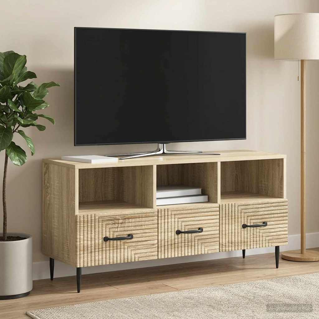 vidaXL Szafka pod telewizor z szufladą dąb Sonoma 102 x 34,5 x 50 cm