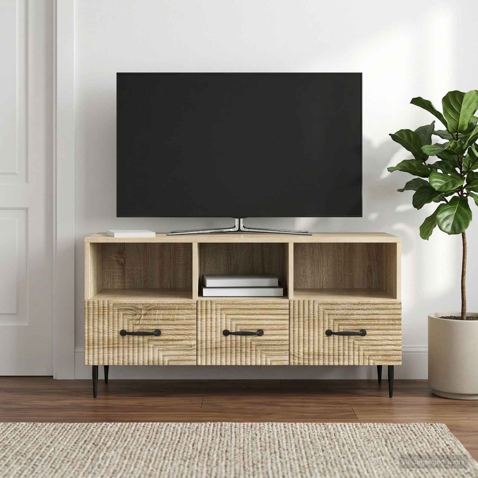 vidaXL Szafka pod telewizor z szufladą dąb Sonoma 102 x 34,5 x 50 cm