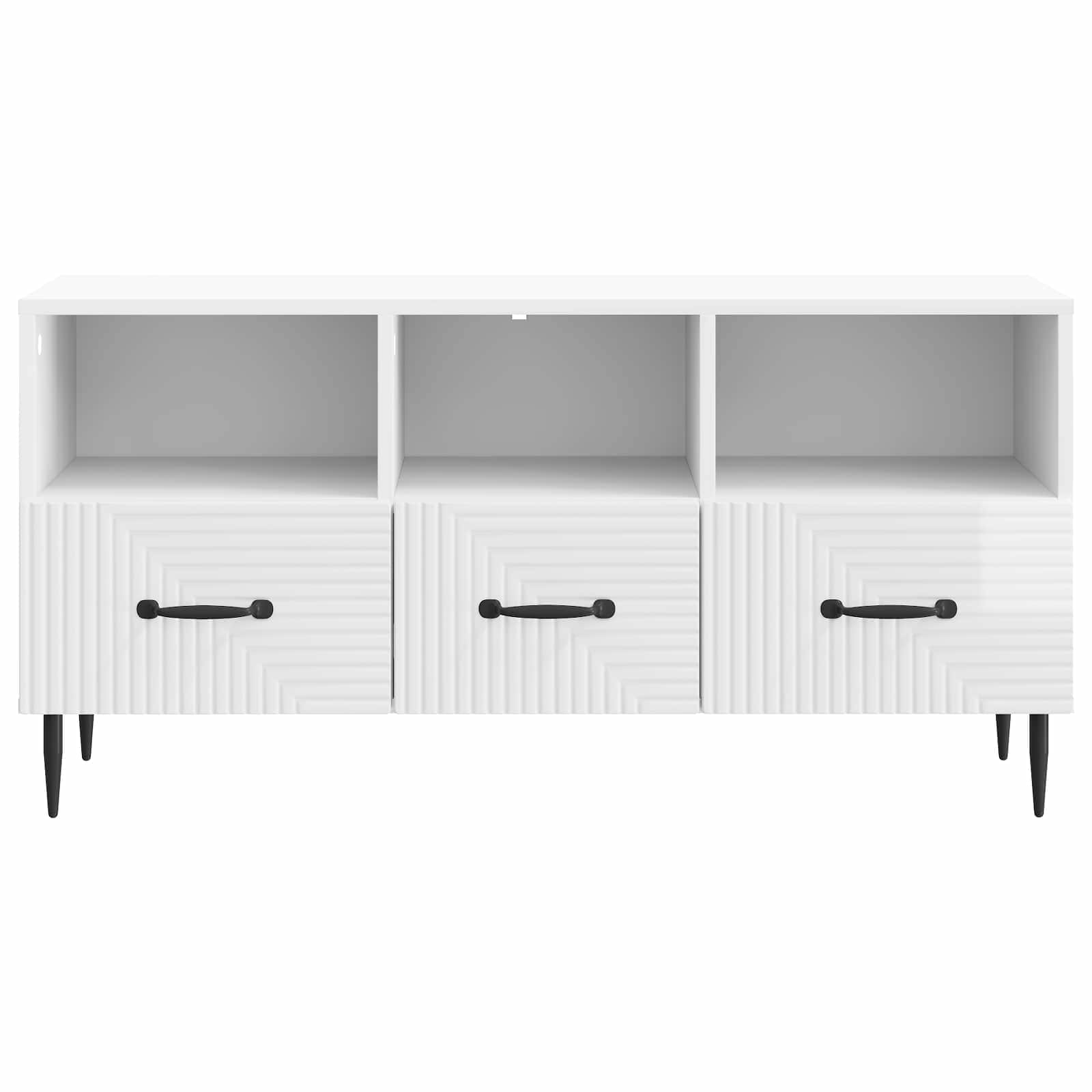 vidaXL Szafka pod telewizor Biały wysoki połysk 102 x 34,5 x 50 cm