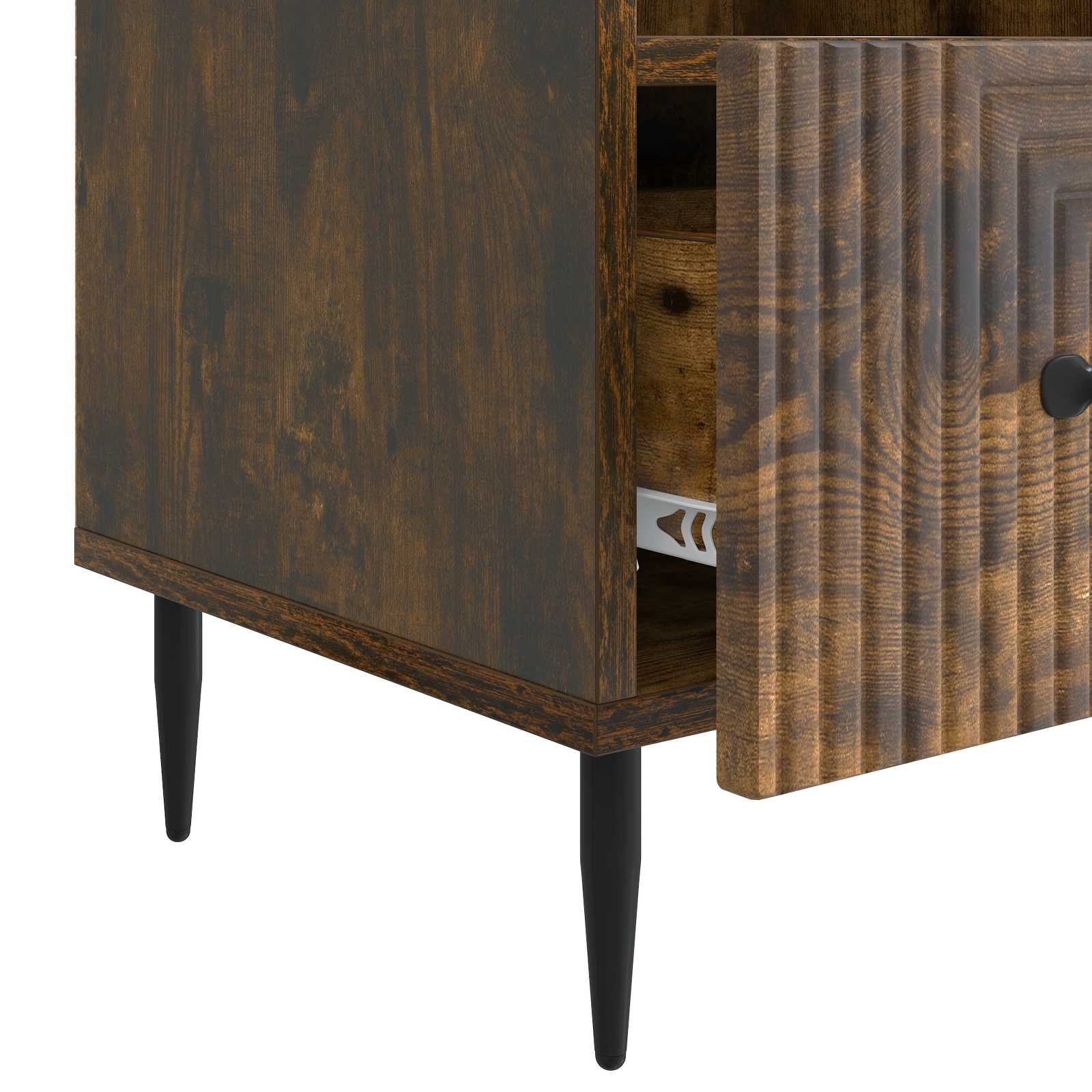 vidaXL Szafka pod telewizor z szufladą Dąb wędzony 102 x 34,5 x 50 cm