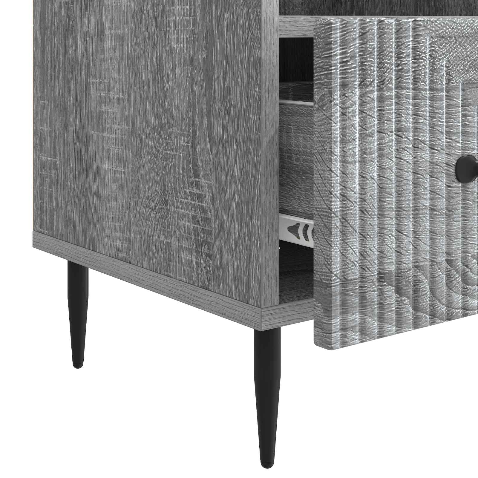 vidaXL Szafka pod telewizor z szufladą Szary Sonoma 102 x 34,5 x 50 cm