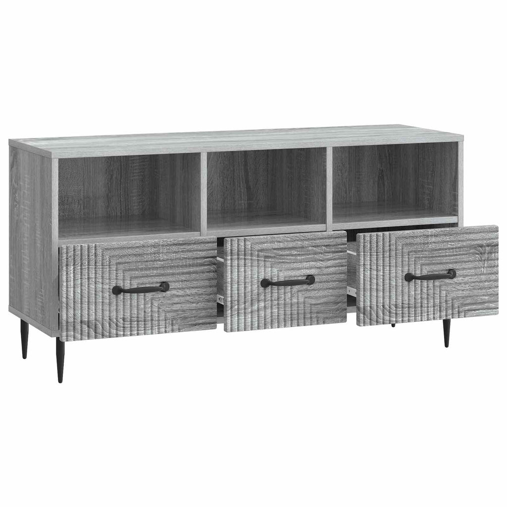 vidaXL Szafka pod telewizor z szufladą Szary Sonoma 102 x 34,5 x 50 cm