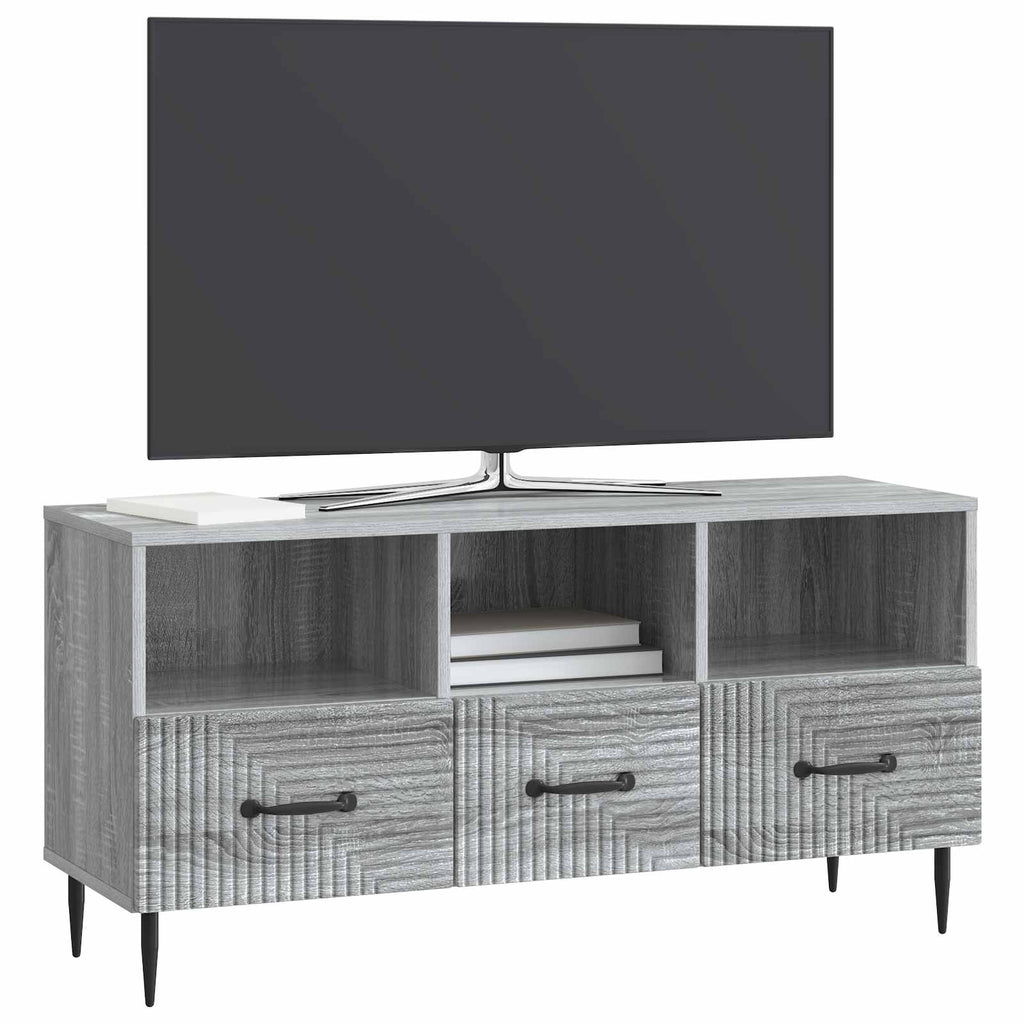 vidaXL Szafka pod telewizor z szufladą Szary Sonoma 102 x 34,5 x 50 cm