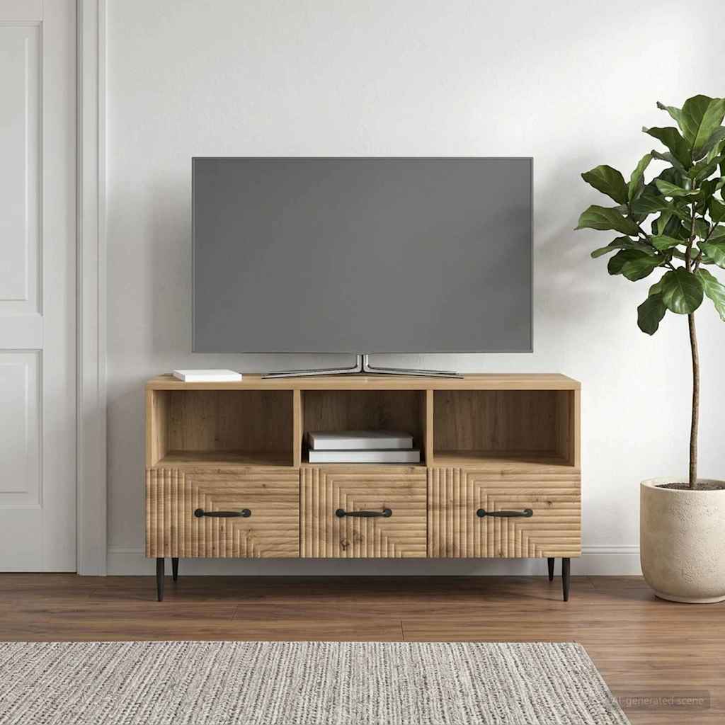 vidaXL Szafka pod telewizor 102 x 34,5 x 50 cm Dąb artisan