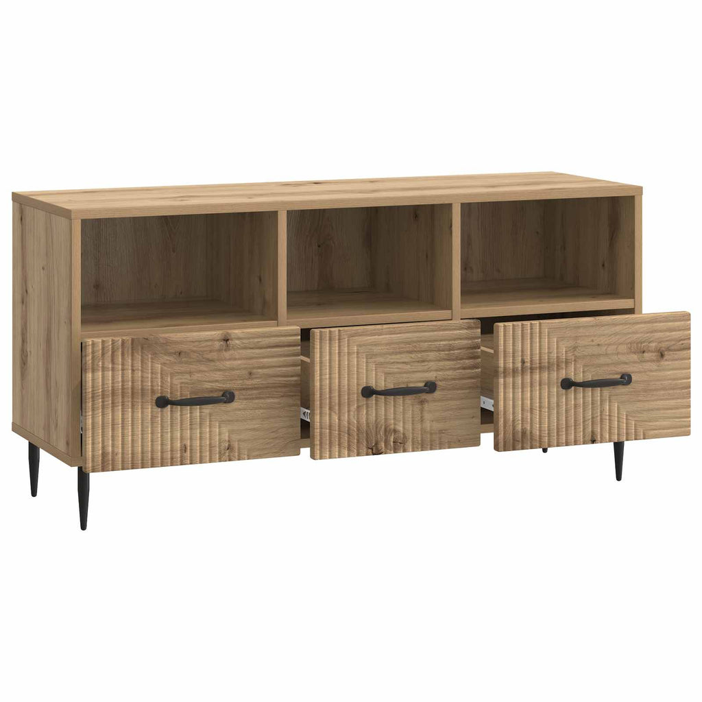 vidaXL Szafka pod telewizor z szufladą Dąb artisan 102 x 34,5 x 50 cm