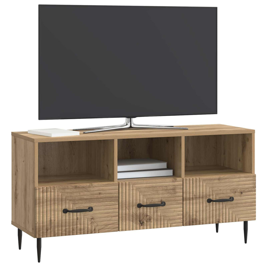 vidaXL Szafka pod telewizor z szufladą Dąb artisan 102 x 34,5 x 50 cm