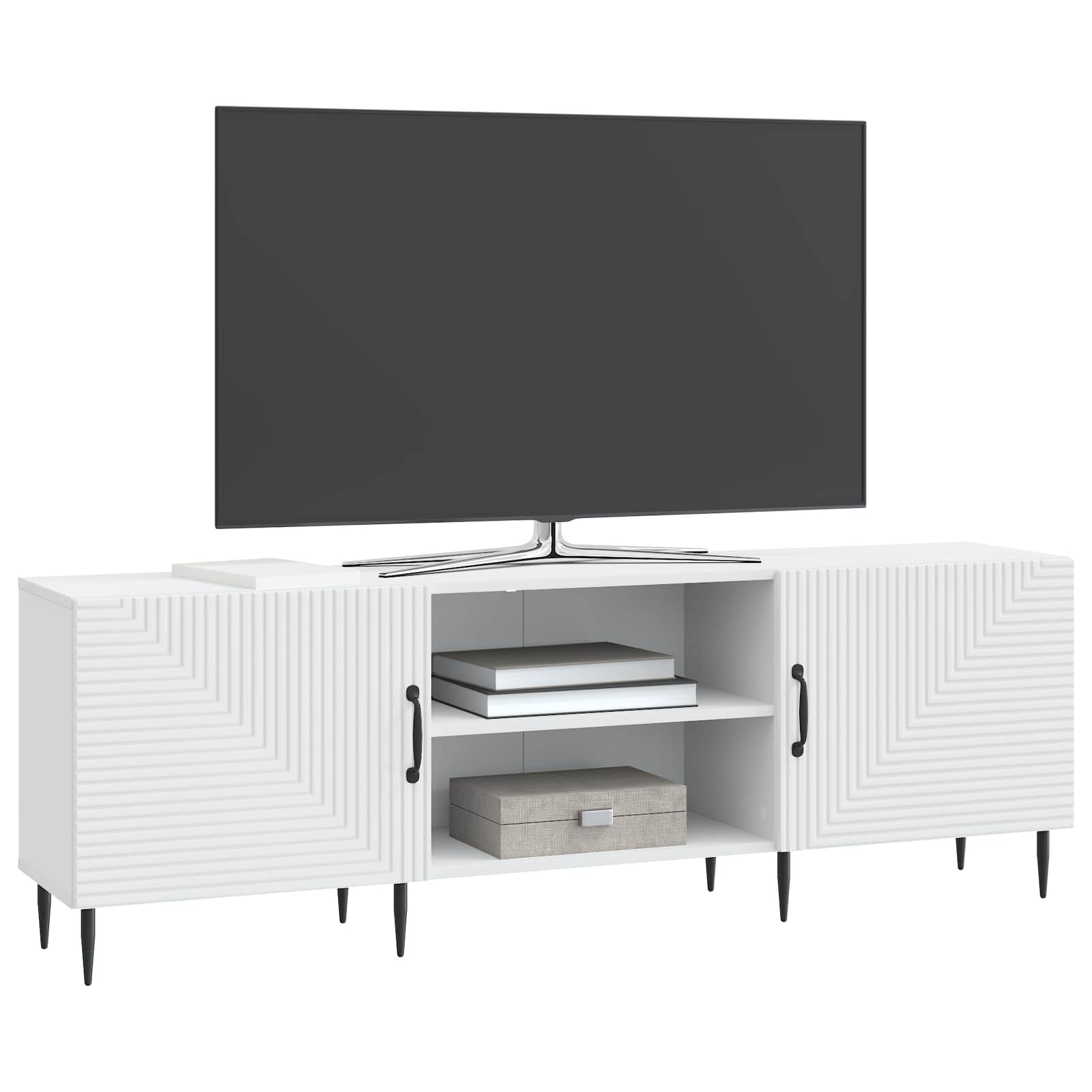 vidaXL Szafka pod telewizor 150 x 31 x 50 cm Biały Drewno inżynieryjne