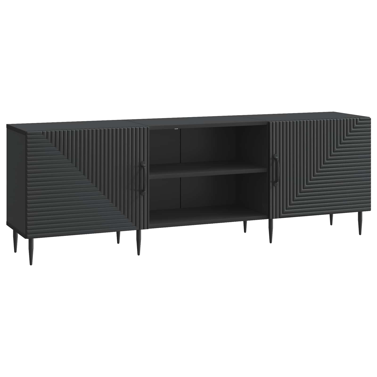 vidaXL Szafka pod telewizor Czarny 150 x 31 x 50 cm