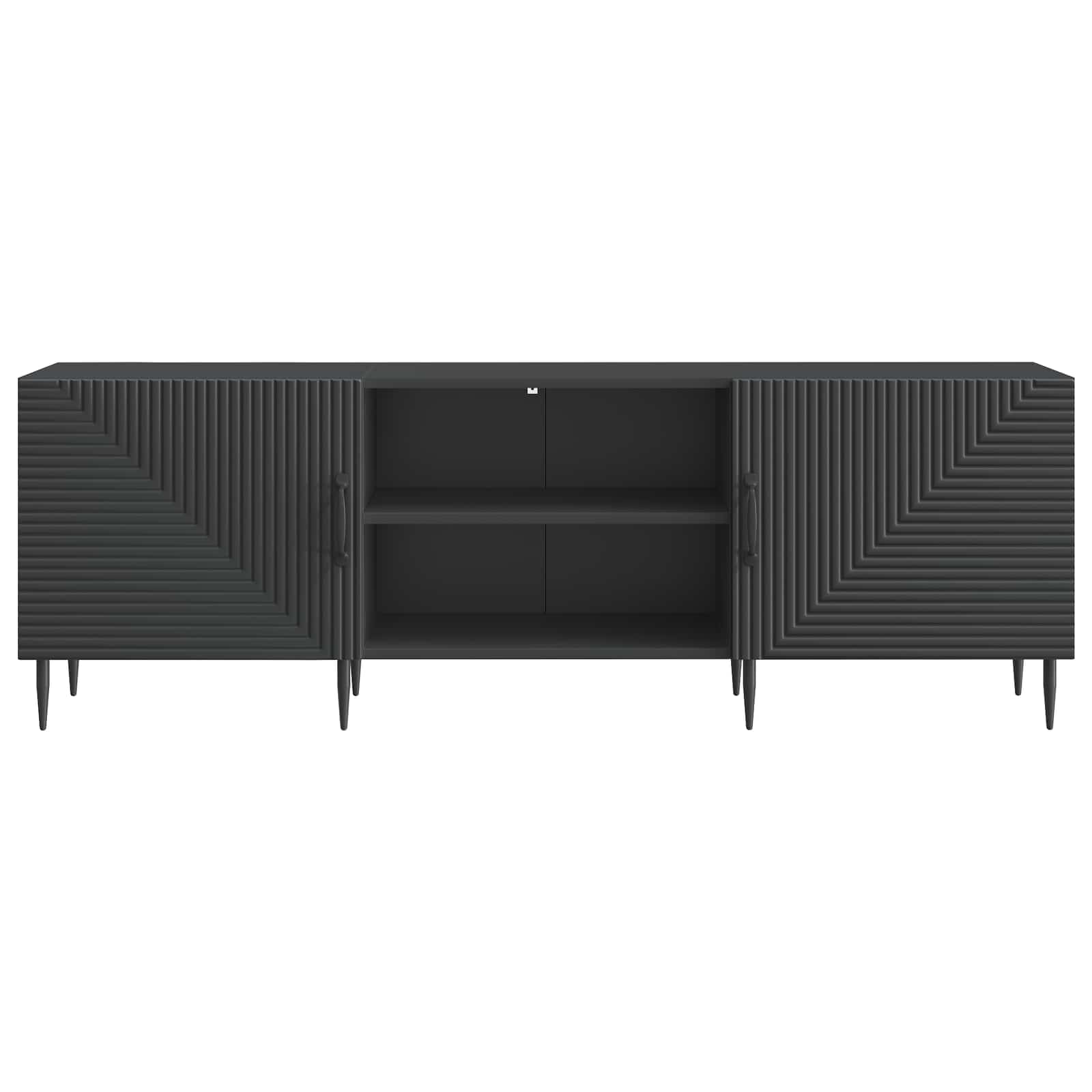 vidaXL Szafka pod telewizor Czarny 150 x 31 x 50 cm