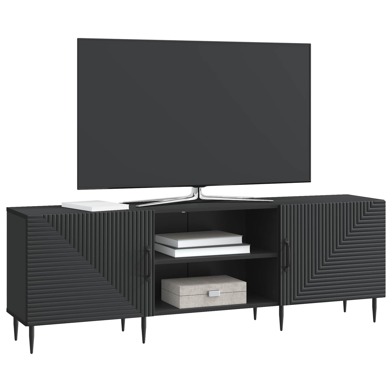 vidaXL Szafka pod telewizor Czarny 150 x 31 x 50 cm